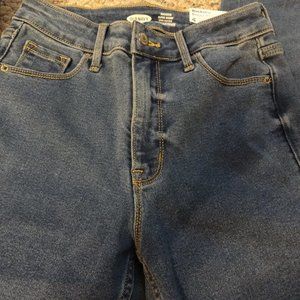 old navy rockstar super skinny medium wash denim extra high rise 4